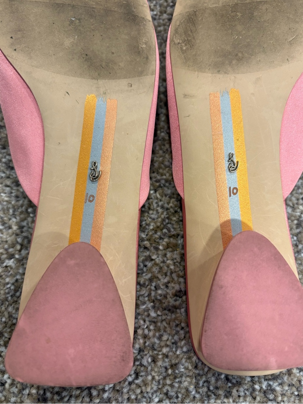 Sam Edelman Pink Square Toe Bit Mules - Picture 5 of 7